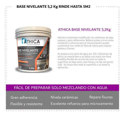 Athica Microcemento Base Gris Fina 5,2kg | Rinde Hasta 5m2 1