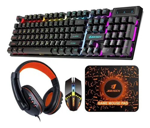 Combo Gamer 4 En 1  Luminado Jertech Ct4-01 Soto 0