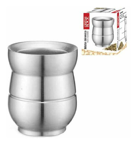 9Cm Crystal Rock Stainless Steel Thermal Mate - Mate Termico De Acero Inoxidable 9Cm Crystal Rock