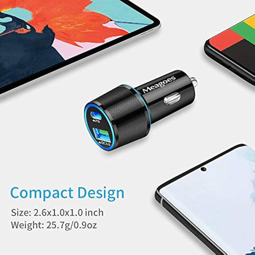 Meagoes USB C Car Charger, Fast Charge Adapter D 4