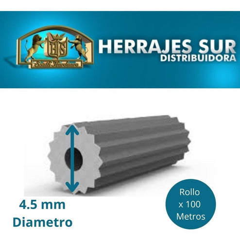 HS Burlete Cordón Mosquitero 4.5mm Rollo X 100 Metros Gris 2