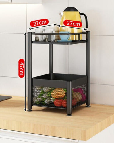 Organizador De Cocina 2 Niveles Acero Inoxidable 1