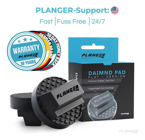 Planger® - Daimnd Pad Flat - Almohadilla De Gato De Goma Par 4