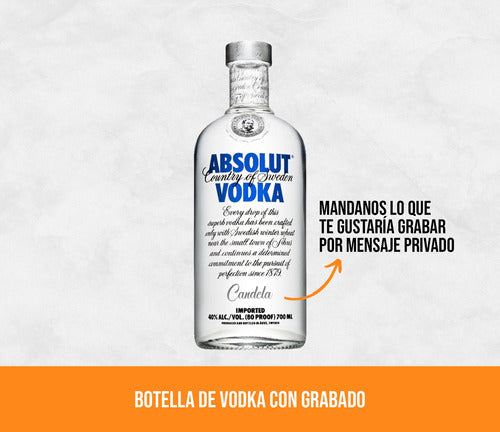 Combo Kit Absolut Vodka 750ml Engraved 1