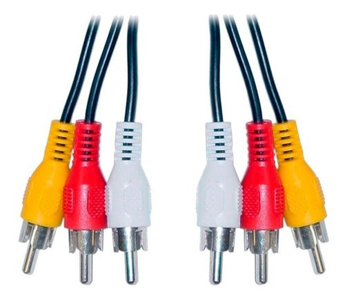 Cable Audio/video 3 Rca M/m 1.5mts - Tecsys Liquidación 1