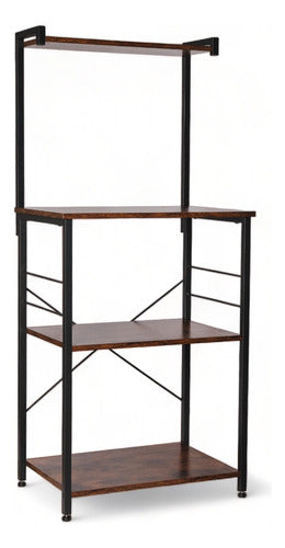 Vasagle Industrial Kitchen Rack 4-Tier Wood & Iron 0