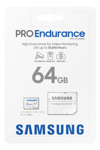 Memoria Micro Sdxc Samsung 64gb Pro Endurance C10 U1 4k V10 1