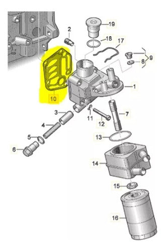 Vika Oil Filter Support Gasket for VW Golf IV and Bora 1