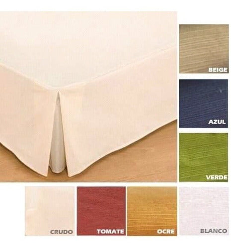 King Size Bed Skirt 2.00 x 2.00 Meters Toblanc + Various Colors 2