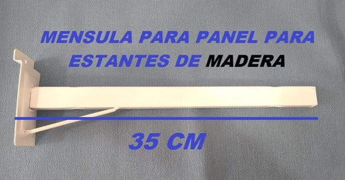 10 Ménsulas Para Panel Ranurado,reforzada De 35 Cm 1