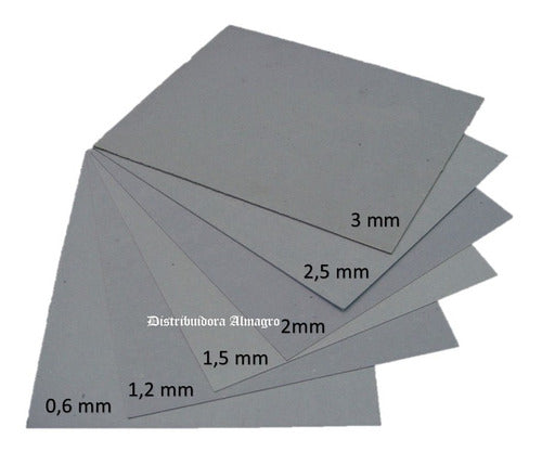 Cifive Gray Pressed Cardboard 2.0 Mm. 50 X 70 Cm. Pack of 4 Units 1