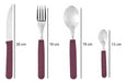 Set of 24 Carol Fusion Cutlery Pieces with Airtight Glass Jar - Burgundy 2