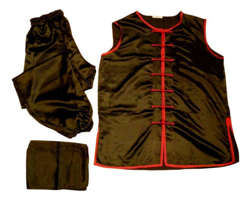 CCWUSHU Wushu Kung Fu Suit (Nanquan) Black-Red 1.70-1.75-1.80 M 0