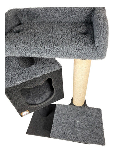 Cat Tower Scratcher Gym Large Model with Moses in Polar Soft by Helena.Cats 2