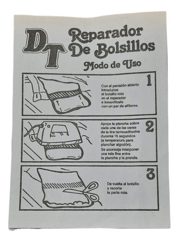 Reparador De Bolsillo Termoadhesivo Dt Algodon Por Par 1