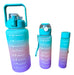 Set of 3 Motivational Sports Water Bottles with Time Tracker 88