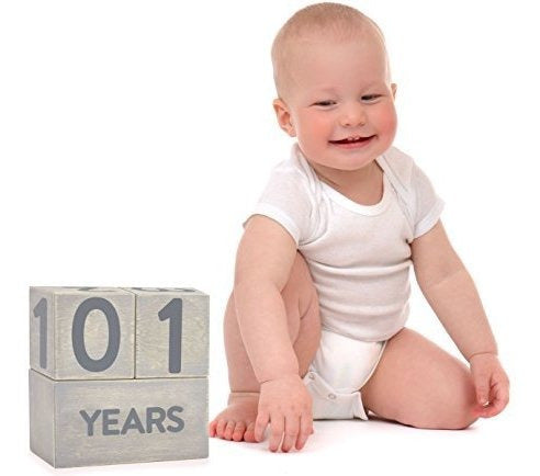 Pearhead Wooden Age Blocks Foto De Bebe Compartir Milestone 3