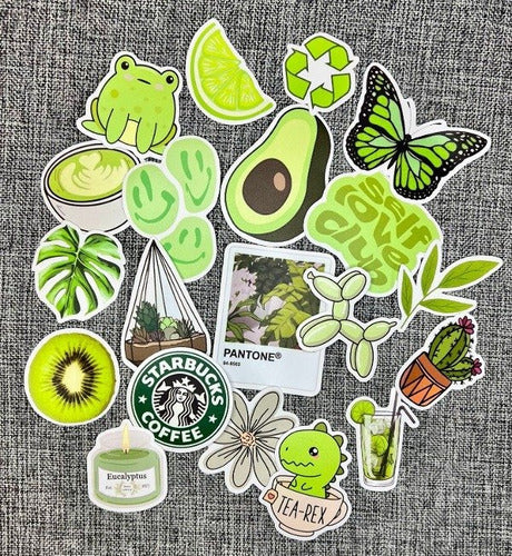 Calcos Stickers Vinilo Termo - Verde 1