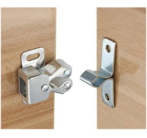 QBO Reten A Rodillo X10 Tipo Mini Latch Zinc Resorte Puerta 2