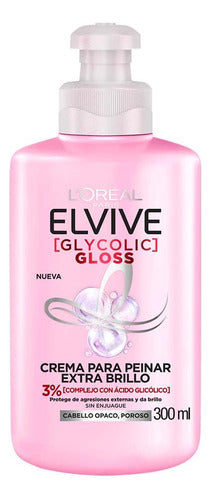 Crema De Peinar Elvive Glycolic Gloss 300 Ml 0