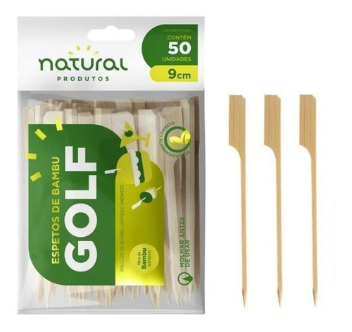 Espeto De Bambu Golf Para Hambúrguer 9cm - 1250 Unidades 0