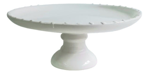 Taller de Regalos White Ceramic Cake Stand 26.5 cm Diameter 0