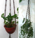 Rustic Hanging Plant Holder with Rope and Wooden Beads 5