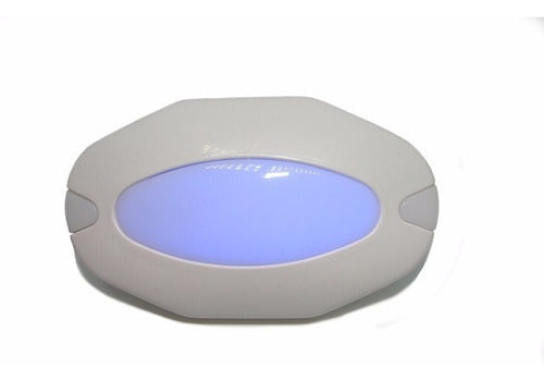 Luz De Cabine Cortesia Abs Branco 27 Micro Leds Luz Azul 0