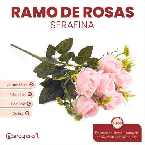Serafina Rose Bouquet - Artificial Flowers Decoration 1