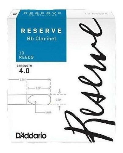 Daddario Bb Clarinet Reeds DCR1040 N°4.0 0