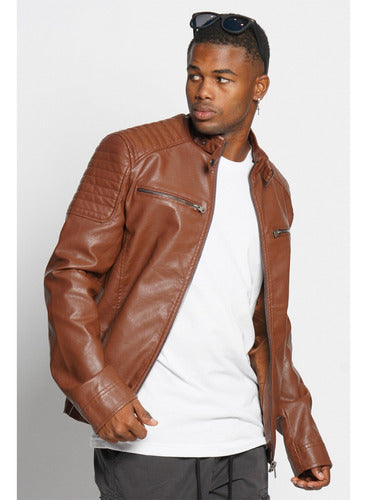 Bross Leather Jacket with Superior Bonded Detail 4