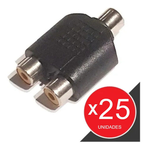 Adapter Miniplug 3.5 Female Stereo / RCA Female x2 is x25 1