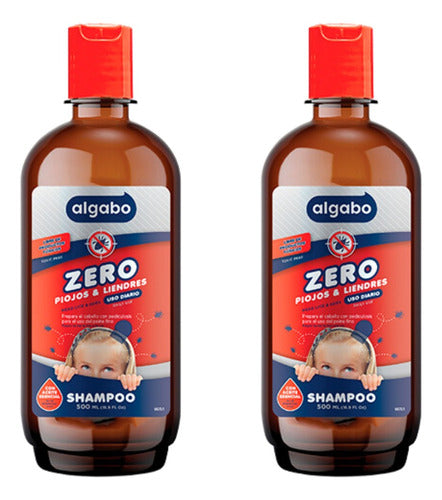 2 Algabo Kids Shampoo Zero Lice and Nits Daily Use - 3c 0