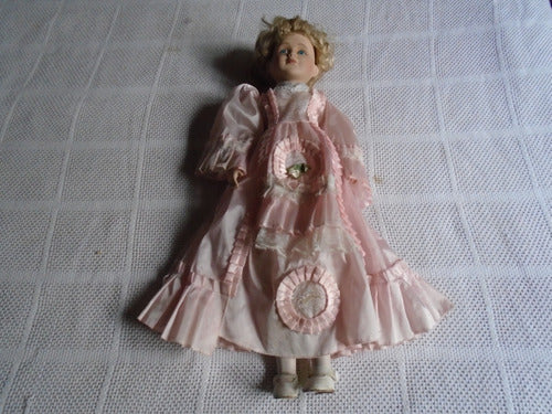 Hermosa Muñeca Vintage De Porcelana - 57 Cms De Alto 0