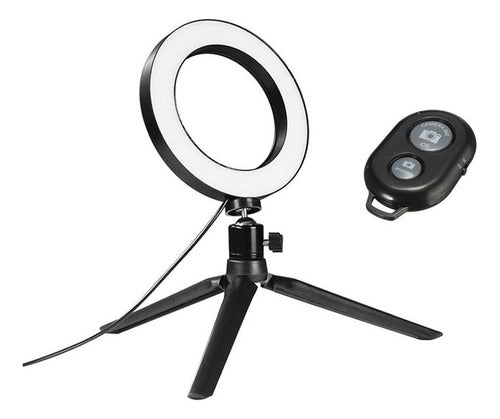 Atrix Ring Flash LED Tripod Support + Selfie Trigger 0