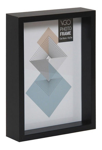 VGO Black Wooden Box Frame 13x18 0