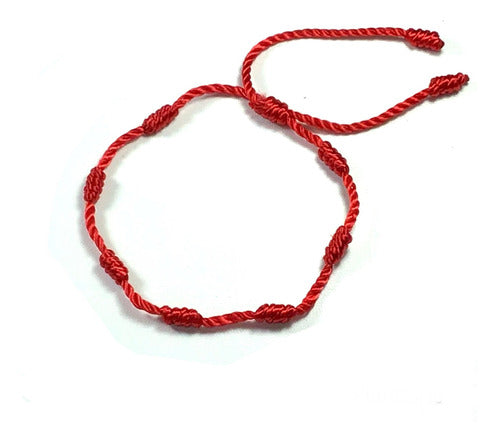 Red 7-Knot Bracelet. Protection Against Envy. Good Luck 0