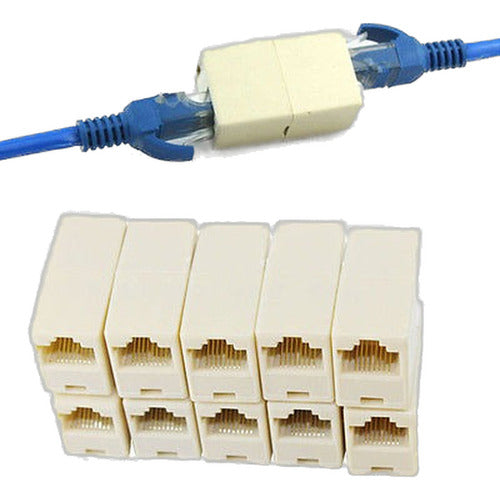 ¡5 X! 1 A 2 Lan Ethernet Conector Adaptador Del Cable Red De 0