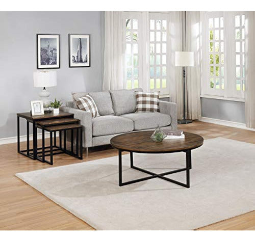 Alaterre Furniture Arcadia Acacia Mesa Redonda De Café De 42 2