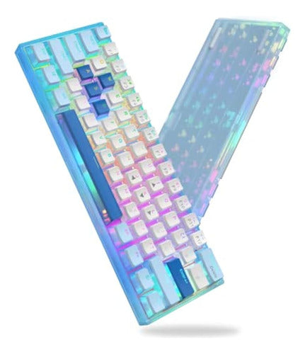 Womier WK61 60% Mechanical Gaming Keyboard RGB Ultra-Compact Hot-Swappable Pudding Keycap 0