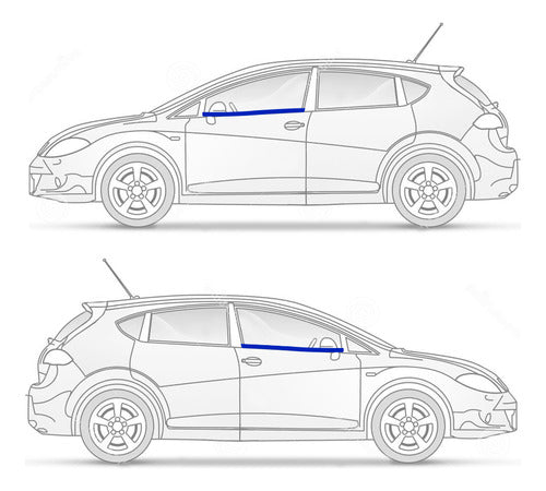 Kit Pestana Externa Interna 4 Portas Fiat Palio 2005 A 2011 4