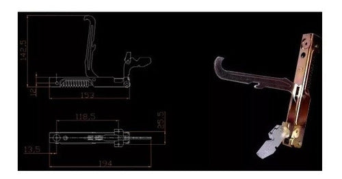 Domec Original Oven and Kitchen Hinge Set !!! 3