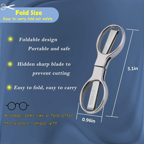 Firiker Office Scissors, Foldable/Stainless Steel/2 Pack 2