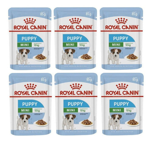 Kit 6 Unidades Royal Canin Ração Sachê Wet Mini Puppy 85g 0