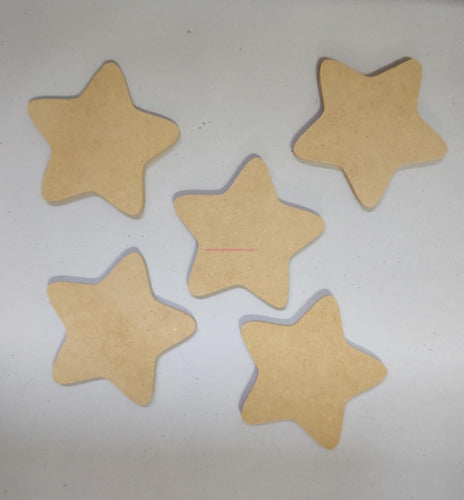 Set of 5 15cm MDF Christmas Star Figures by Corazonadas 0