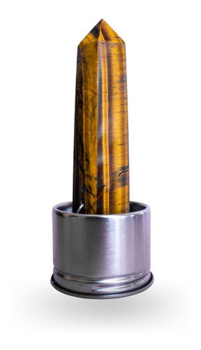 Tiger's Eye Crystal Obelisk for Elixir Bottle - Imported Crystal 0