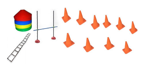 Functional Kit with 40 Turtle Cones, Adjustable Barrier, 10-Step Ladder & 17 cm Cones 1