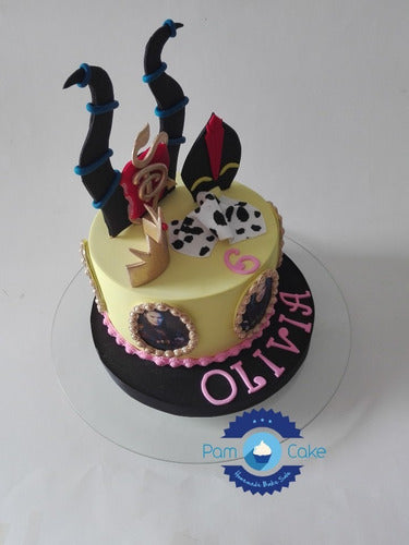 Torta Cumpleaños Artesanal Descendientes Malefica Cruella 6