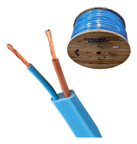 Nasello Submersible Pump Cable Flat 2 X 2.5 Mm² X 50 Meters 0