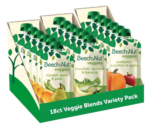 Beech-Nut Vegetable Purees for Babies, 99ml, 18 Pouches 0